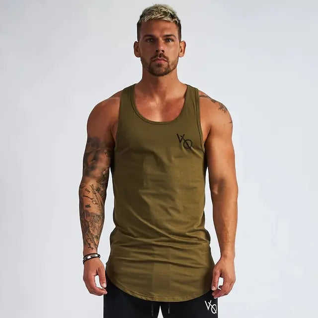 Men's Cotton Sleeveless Gym Fitness Training Vest