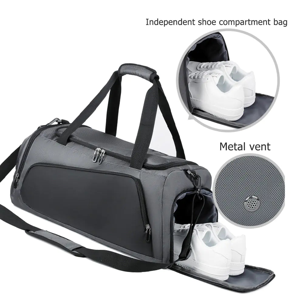 Waterproof Gym Bag for Men with Shoe Compartment