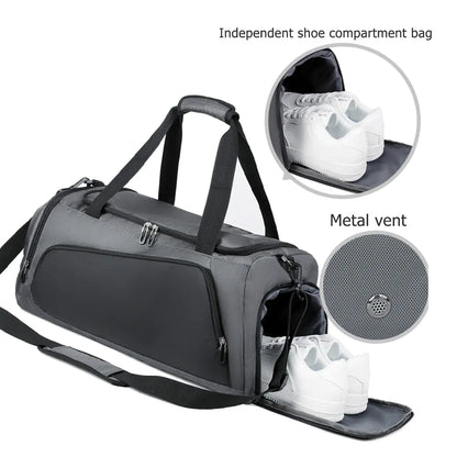 Waterproof Gym Bag for Men with Shoe Compartment