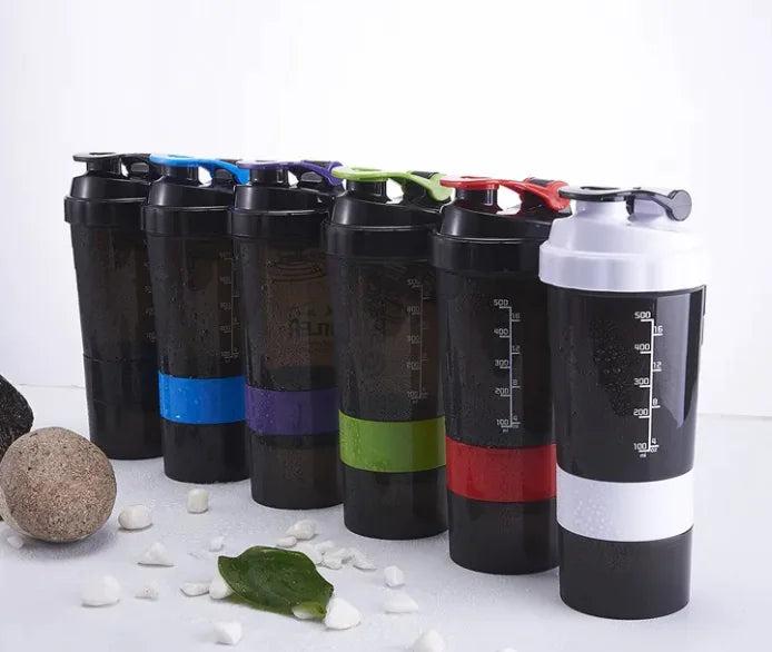 500ml Double Layer Plastic Shaker Cup
